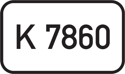 Straßenschild Kreisstraße K 7860