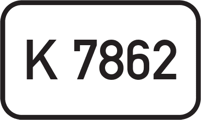 Straßenschild Kreisstraße K 7862