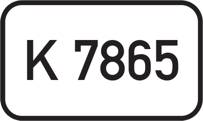 Straßenschild Kreisstraße K 7865