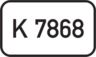 Straßenschild Kreisstraße K 7868