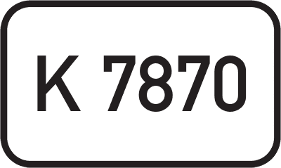 Straßenschild Kreisstraße K 7870
