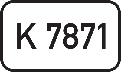 Straßenschild Kreisstraße K 7871