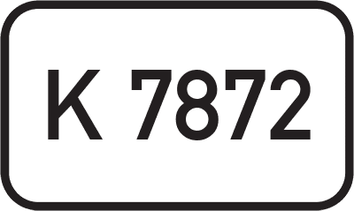 Straßenschild Kreisstraße K 7872