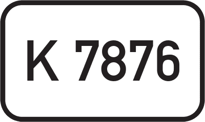 Straßenschild Kreisstraße K 7876