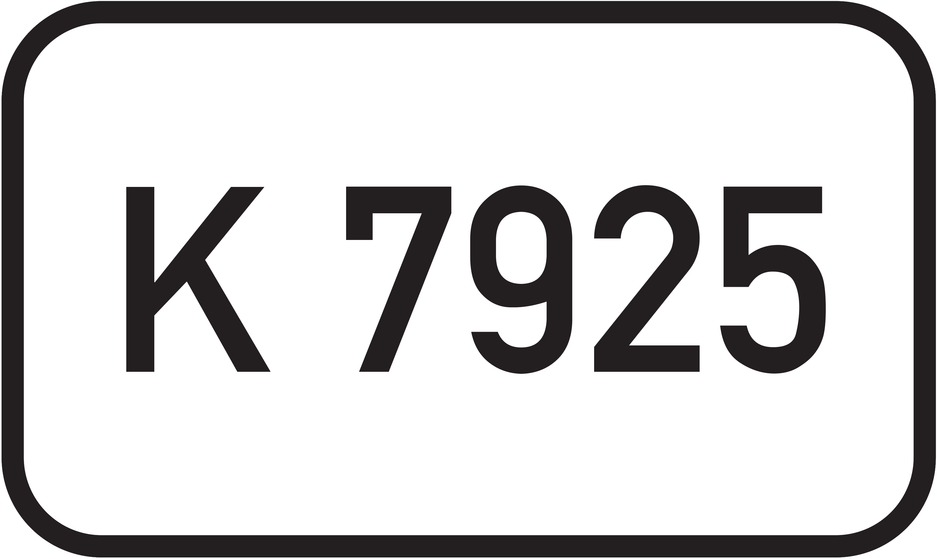 Straßenschild Kreisstraße K 7925