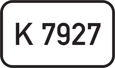 Straßenschild Kreisstraße K 7927