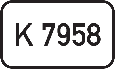 Straßenschild Kreisstraße K 7958