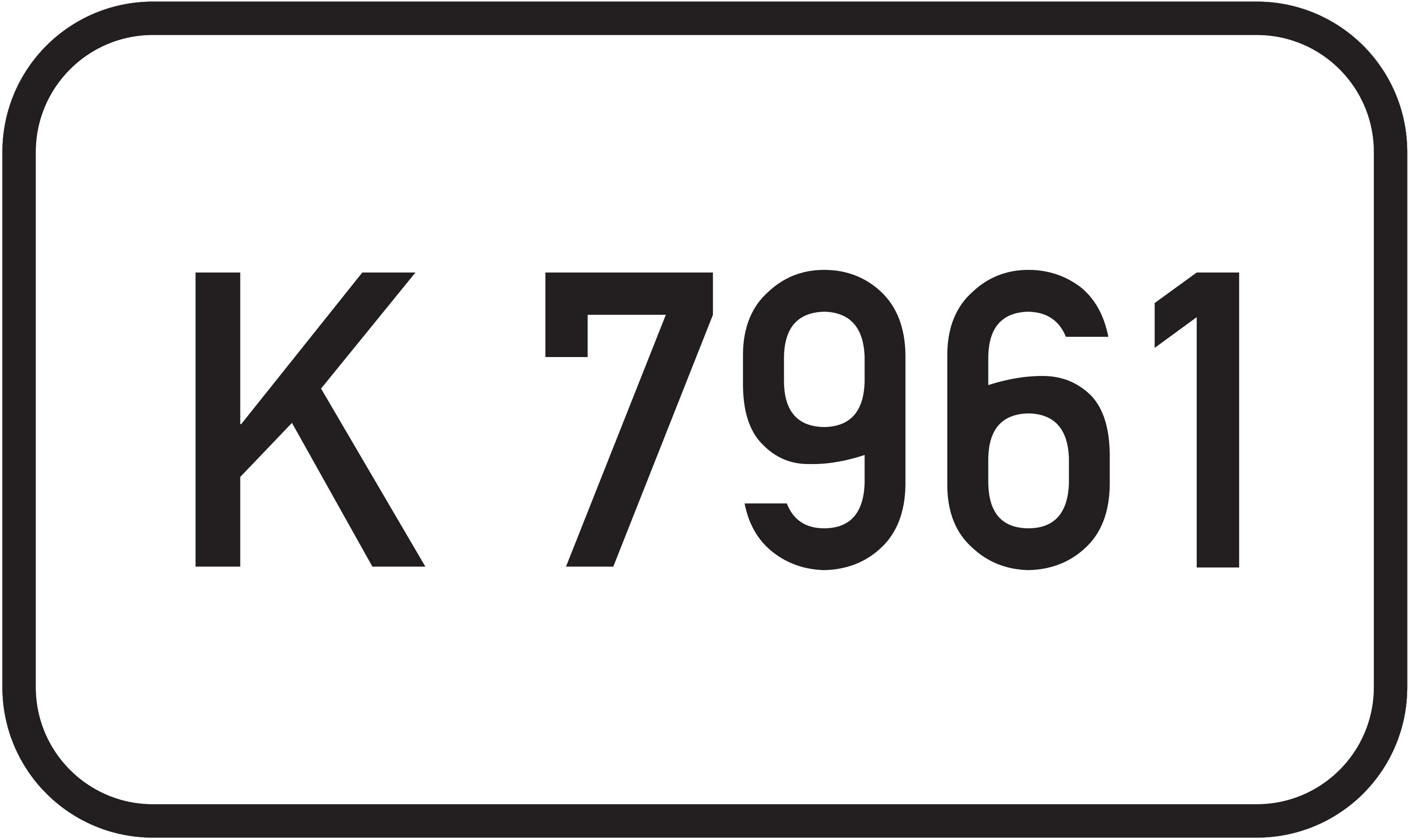 Straßenschild Kreisstraße K 7961