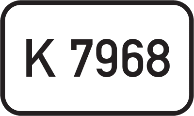 Straßenschild Kreisstraße K 7968