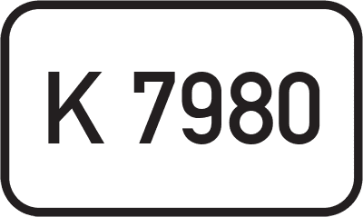 Straßenschild Kreisstraße K 7980