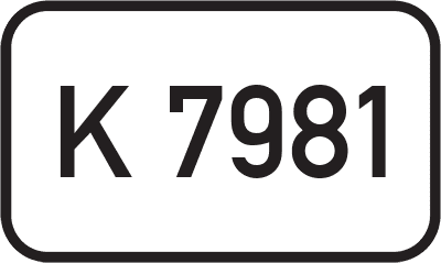 Straßenschild Kreisstraße K 7981