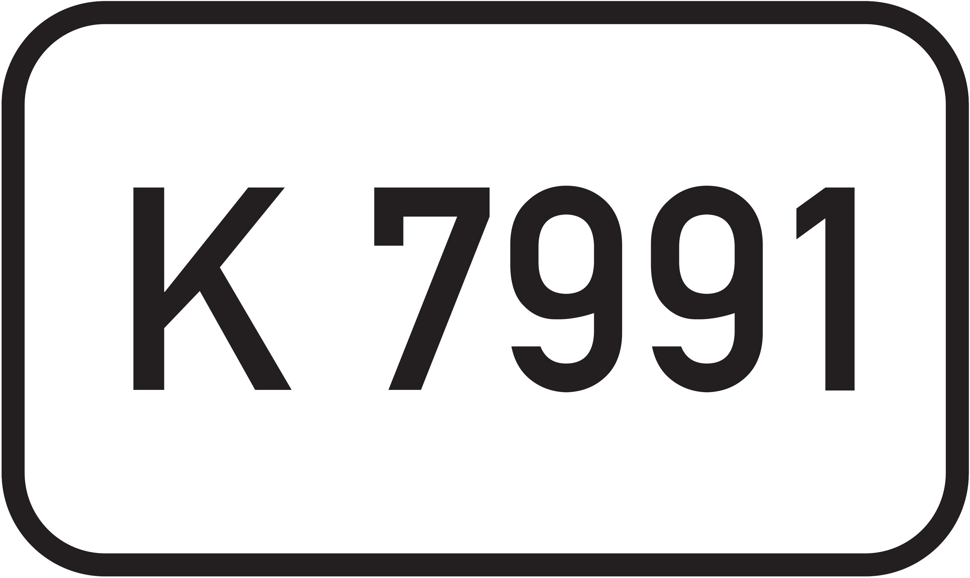 Straßenschild Kreisstraße K 7991