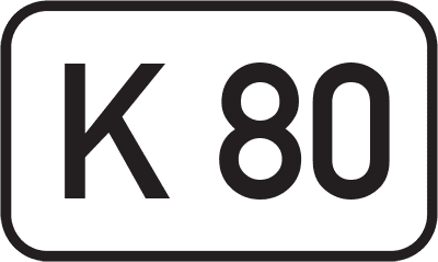 Straßenschild Kreisstraße K 80