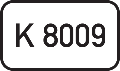 Straßenschild Kreisstraße K 8009