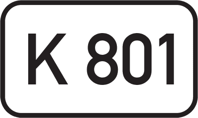Straßenschild Kreisstraße K 801