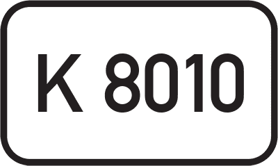 Straßenschild Kreisstraße K 8010