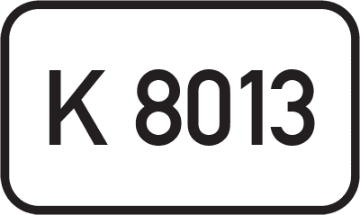 Straßenschild Kreisstraße K 8013