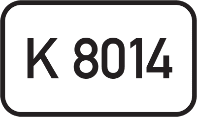 Straßenschild Kreisstraße K 8014