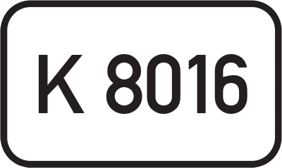 Straßenschild Kreisstraße K 8016