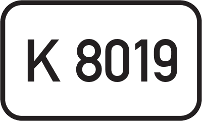 Straßenschild Kreisstraße K 8019