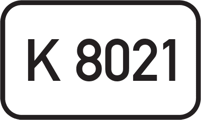 Straßenschild Kreisstraße K 8021