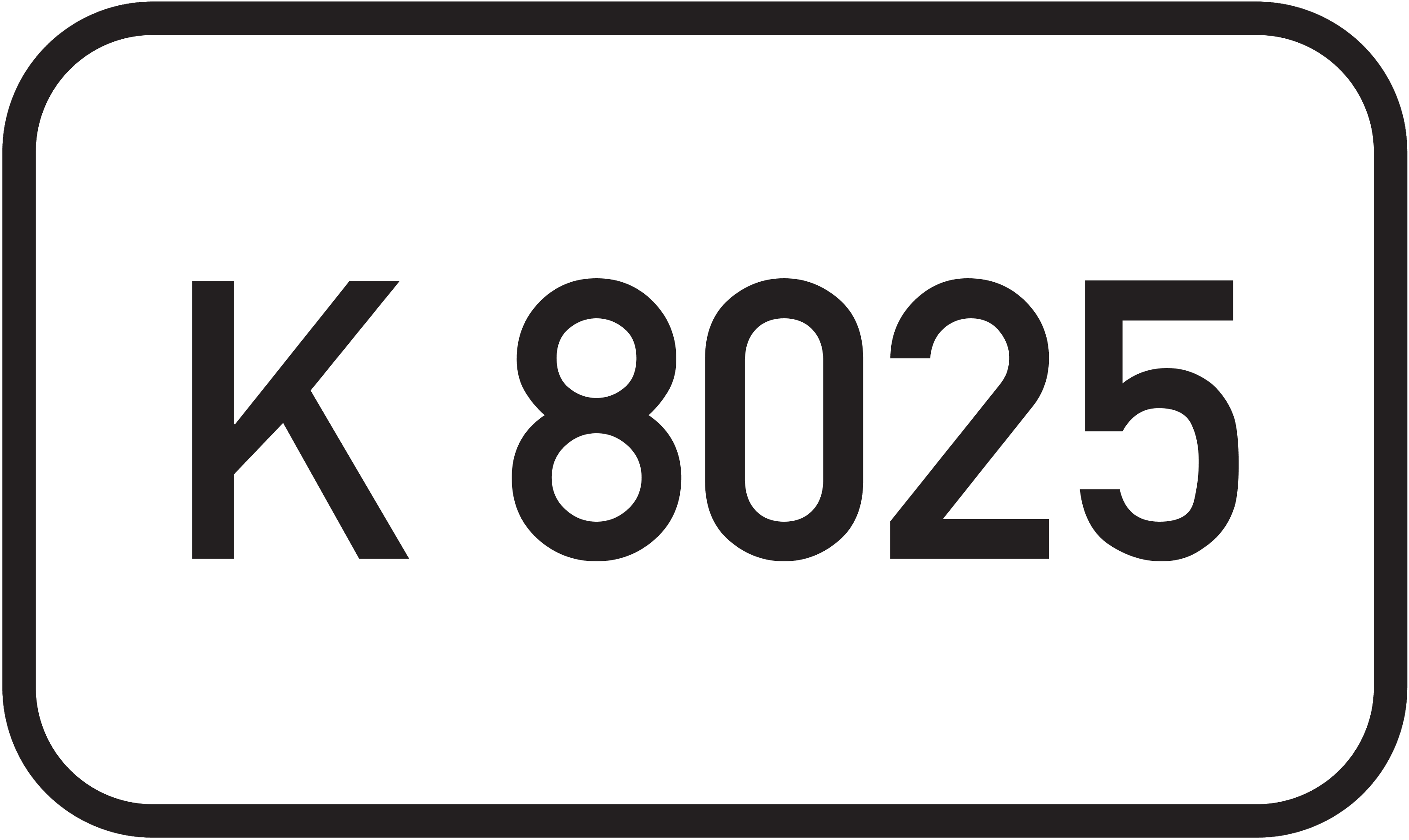 Straßenschild Kreisstraße K 8025