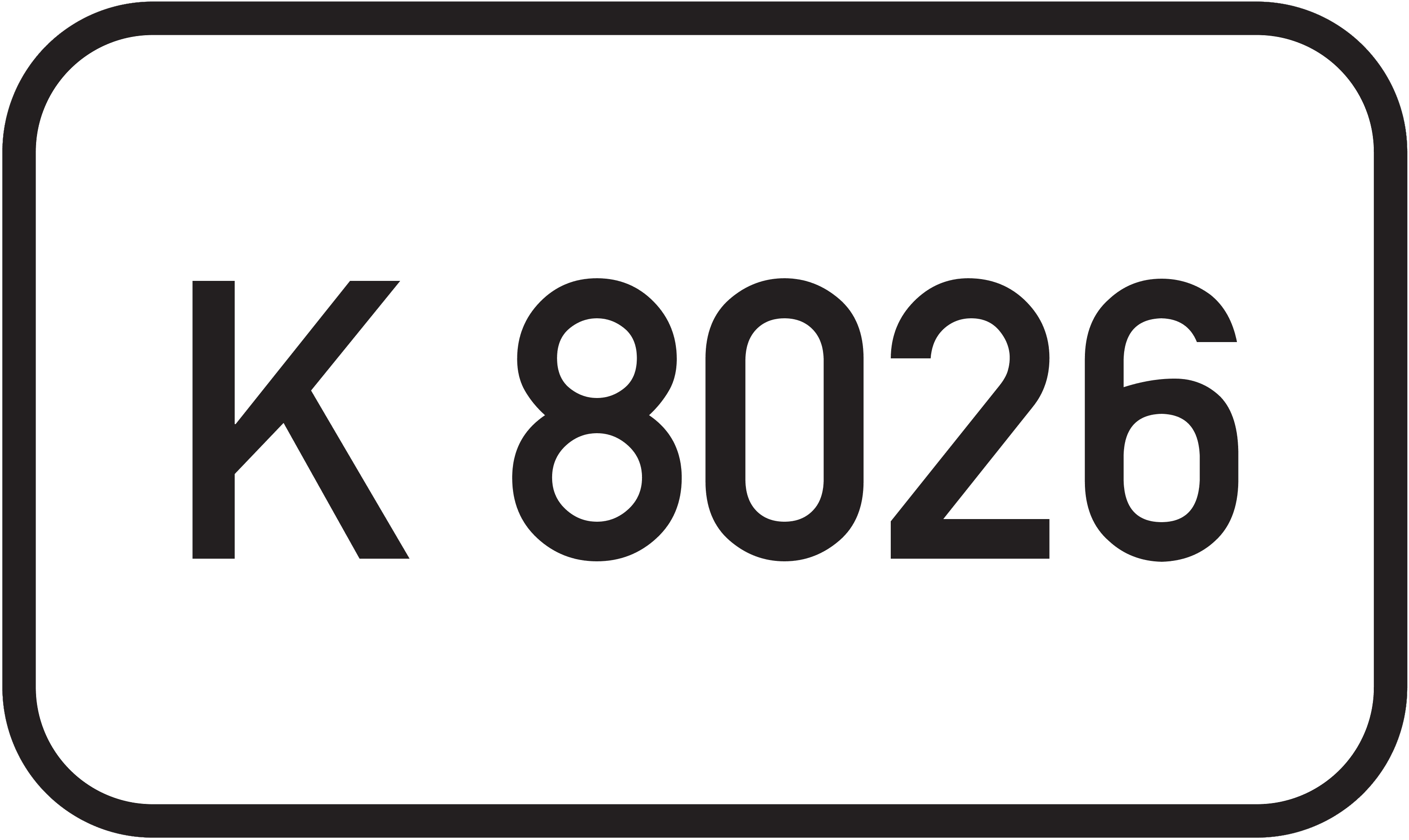 Straßenschild Kreisstraße K 8026