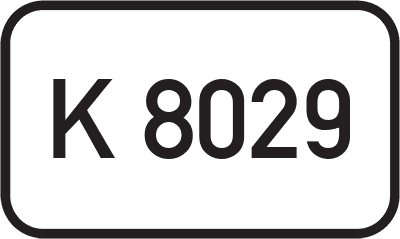 Straßenschild Kreisstraße K 8029
