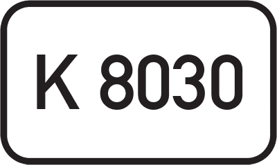 Straßenschild Kreisstraße K 8030