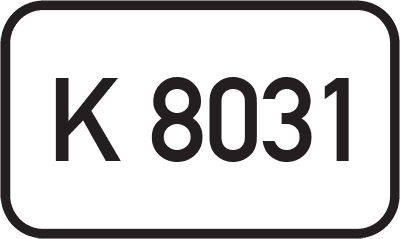 Straßenschild Kreisstraße K 8031
