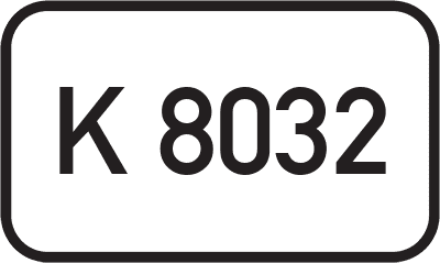 Straßenschild Kreisstraße K 8032