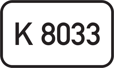 Straßenschild Kreisstraße K 8033