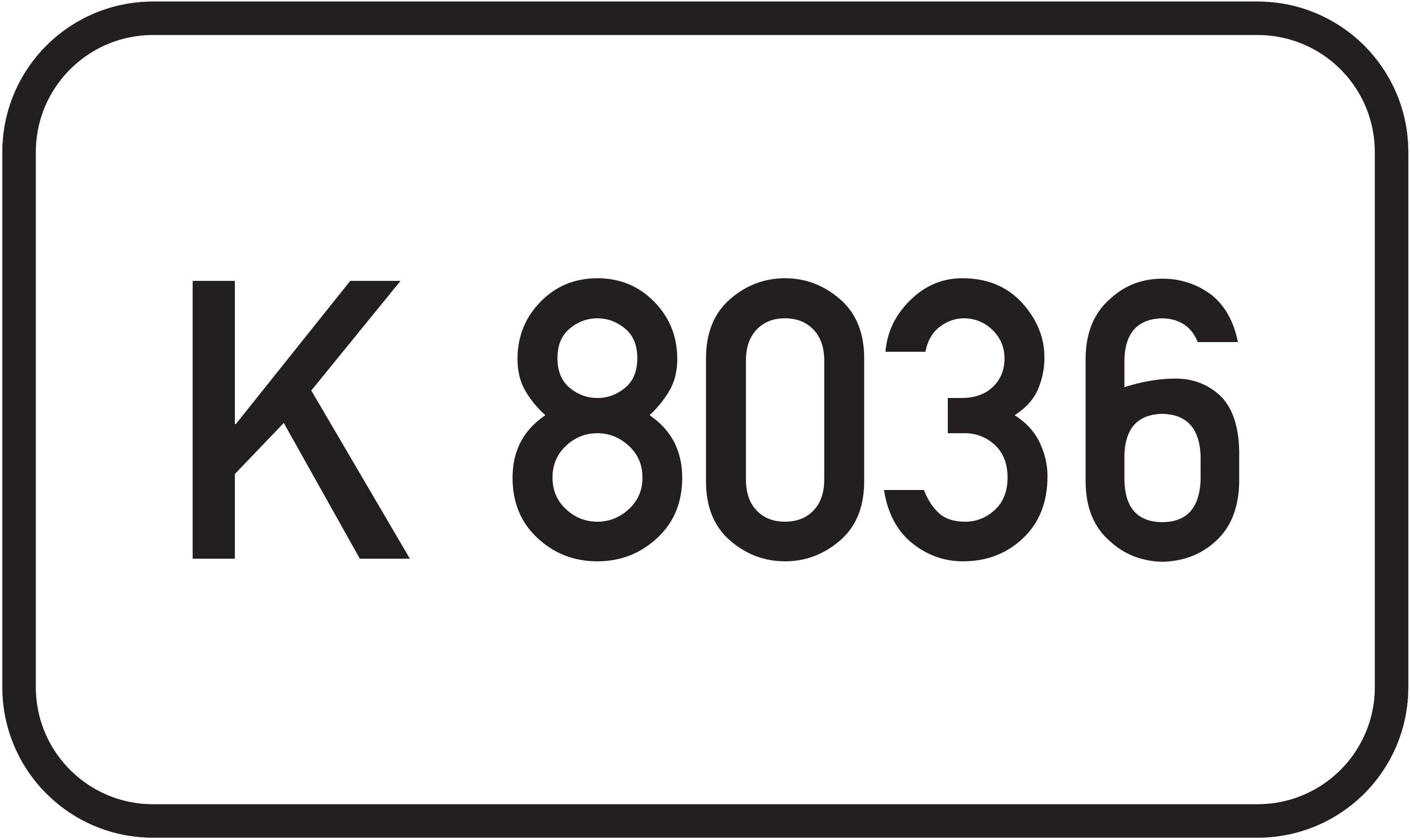 Straßenschild Kreisstraße K 8036