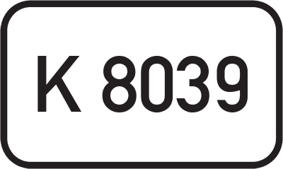 Straßenschild Kreisstraße K 8039