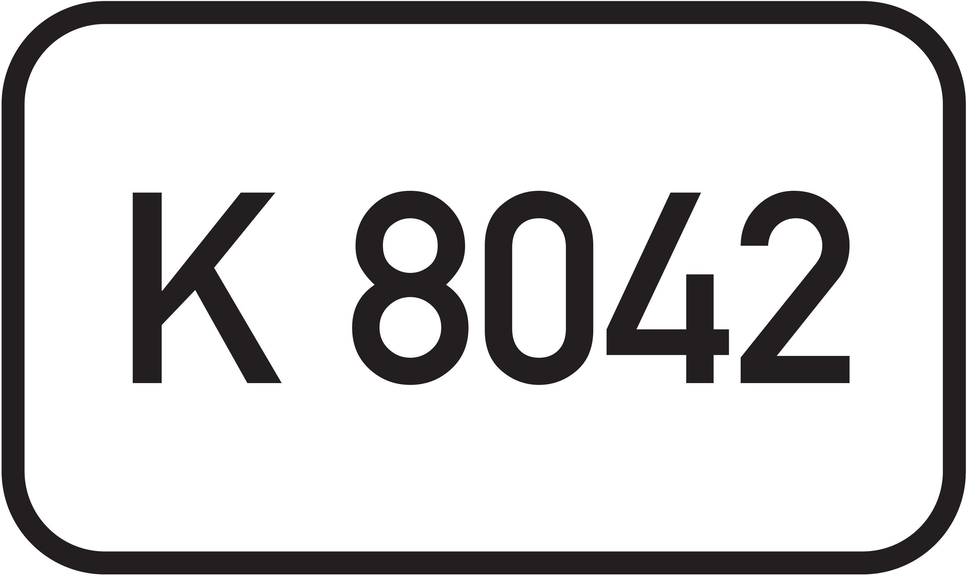 Straßenschild Kreisstraße K 8042