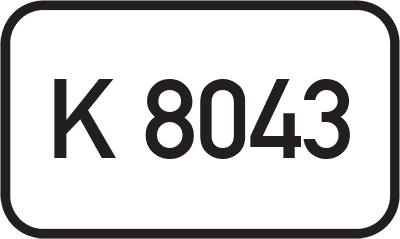 Straßenschild Kreisstraße K 8043