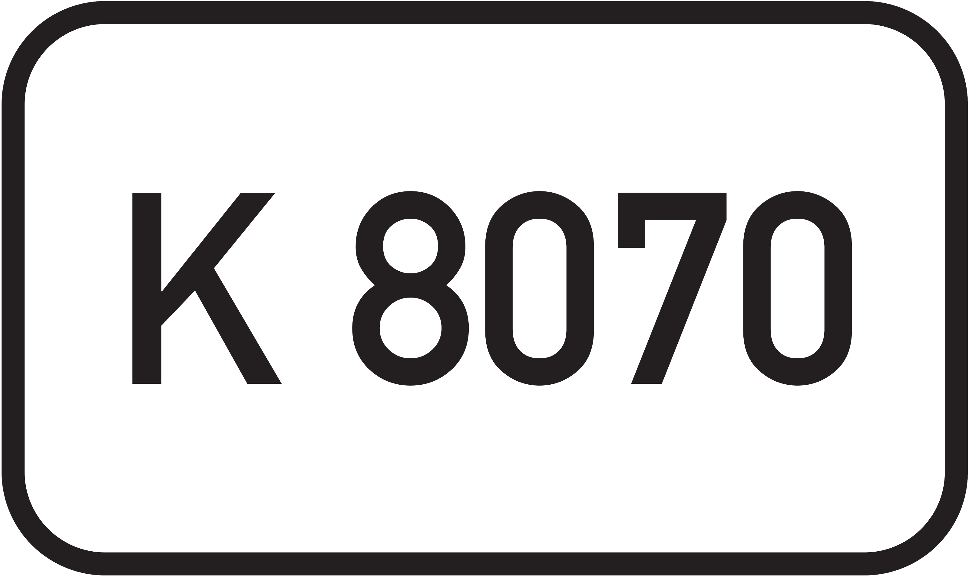 Straßenschild Kreisstraße K 8070