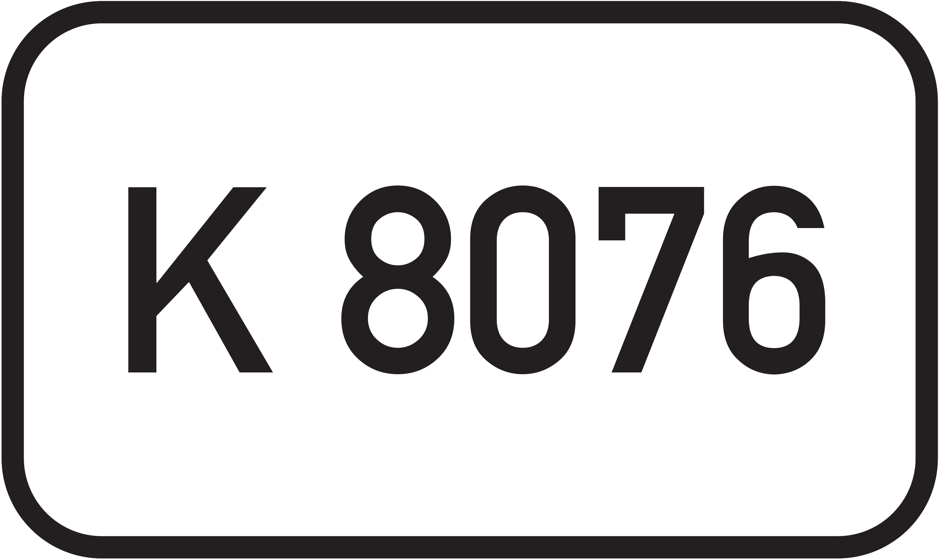 Straßenschild Kreisstraße K 8076