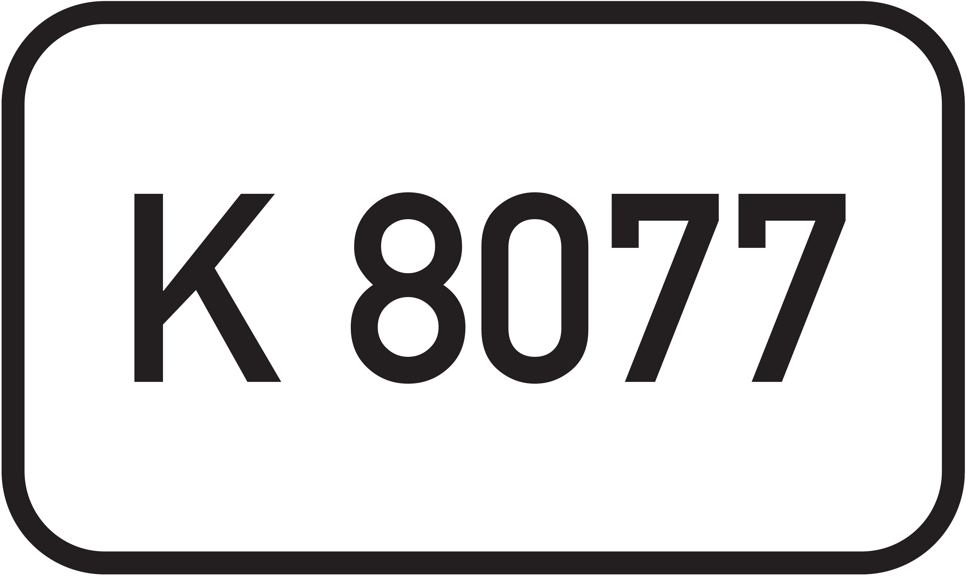Straßenschild Kreisstraße K 8077