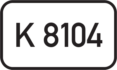 Straßenschild Kreisstraße K 8104