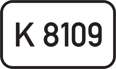 Straßenschild Kreisstraße K 8109