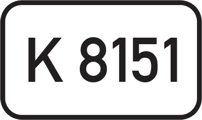 Straßenschild Kreisstraße K 8151