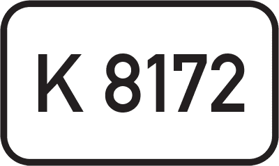 Straßenschild Kreisstraße K 8172