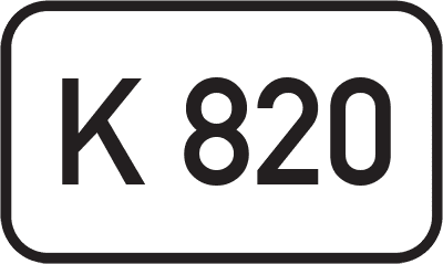 Straßenschild Kreisstraße K 820