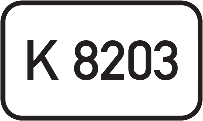 Straßenschild Kreisstraße K 8203