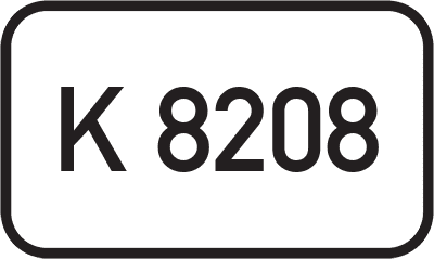 Straßenschild Kreisstraße K 8208