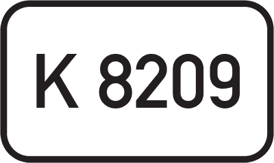 Straßenschild Kreisstraße K 8209