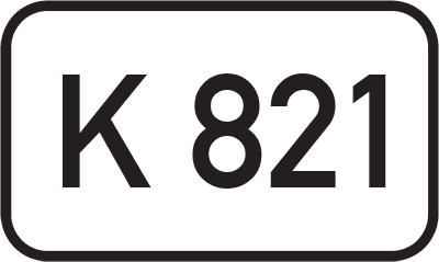 Straßenschild Kreisstraße K 821