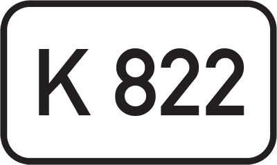 Straßenschild Kreisstraße K 822