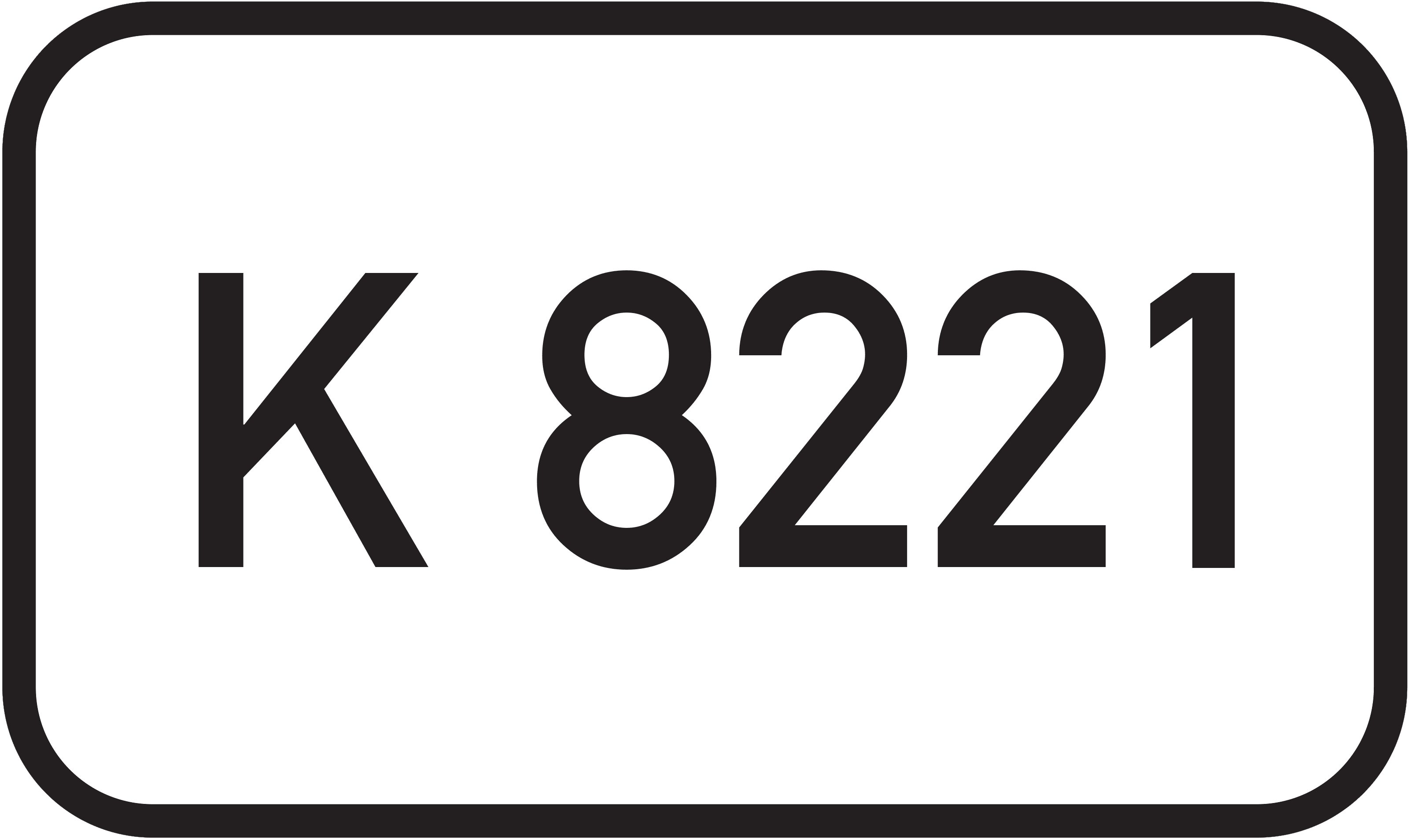 Straßenschild Kreisstraße K 8221